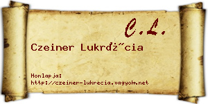 Czeiner Lukrécia névjegykártya